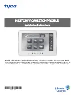 Предварительный просмотр 1 страницы Johnson Controls Tyco PowerSeries Pro HS2TCHPRO Installation Instructions Manual