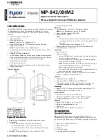 Предварительный просмотр 1 страницы Johnson Controls Tyco Visionic MP-843/XHM2 Installation Manual