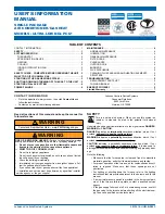 Johnson Controls Ultra-Low NO PCG Series User'S Information Manual preview