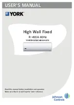 Preview for 1 page of Johnson Controls York YH9FZH12BAH-AFX User Manual