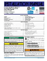 Preview for 1 page of Johnson Controls YXV SERIES Installation Manual