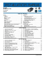 Preview for 1 page of Johnson Controls ZJ SERIES Installation Manual