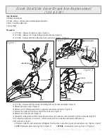 Preview for 1 page of Johnson Fitness 1.2E Replacement Manual