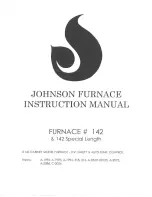 Preview for 1 page of Johnson Furnace 142 Instruction Manual