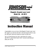 Preview for 1 page of Johnson Level & Tool 40-0915 Instruction Manual