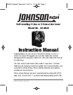 Preview for 1 page of Johnson Level & Tool 40-6645 Instruction Manual