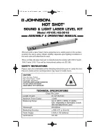 Johnson Level & Tool 9105/40-0910 Assembly & Operating Manual preview