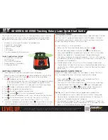 Предварительный просмотр 1 страницы Johnson Level & Tool JLX  40-6590 Quick Start Manual