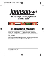 Preview for 1 page of Johnson Level & Tool JLX 5700D Instruction Manual