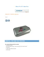 Johnson Plastics Plus SUBCP Quick Start Manual предпросмотр