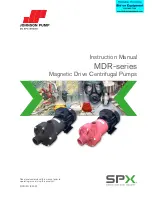 Johnson Pump MDR Series Instruction Manual предпросмотр