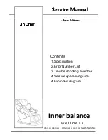 Johnson Wellness Jin Chair Inner balance Service Manual preview