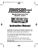 Preview for 1 page of Johnson 40-6174 Instruction Manual