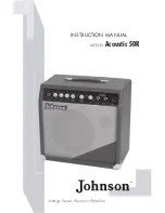 Preview for 1 page of Johnson Acoustic 50R Nstruction Manual