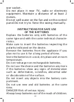 Preview for 22 page of Johnson Aria Pura Instructions For Use Manual