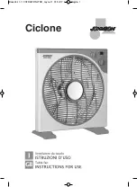 Johnson Ciclone Instructions For Use Manual preview