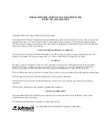 Предварительный просмотр 3 страницы Johnson DM3474 Service Manual