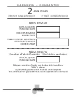 Preview for 16 page of Johnson RSV145 Instructions For Use Manual