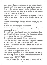 Preview for 12 page of Johnson Sbattitore Instructions For Use Manual