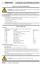 Предварительный просмотр 22 страницы Johnston VM502 Maintenance Manual