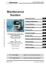 Preview for 1 page of Johnston VS501 Maintenance Section