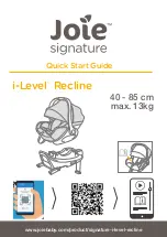 Jole i-Level Recline Quick Start Manual preview