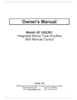 Jolida JD 102CRC Owner'S Manual preview