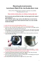 JoLo Lens-board Mark III Mounting Instructions предпросмотр