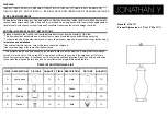 Предварительный просмотр 1 страницы JONATHAN Y JYL8017 Quick Start Manual