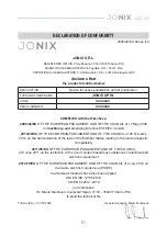 Preview for 51 page of Jonix 70JONIXUPIN Use And Maintenance Manual