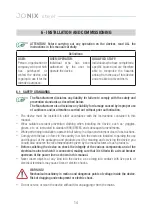 Preview for 14 page of Jonix steel 1C Use And Maintenance Manual