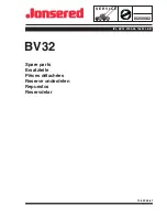 Preview for 1 page of Jonsered BV32 Spare Parts Manual