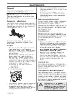 Preview for 30 page of Jonsered CC 2152C Operator'S Manual