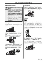 Preview for 19 page of Jonsered CS 2156 Operator'S Manual