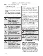 Preview for 6 page of Jonsered CS 2165 Operator'S Manual