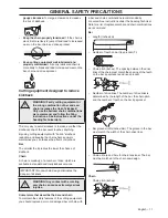 Preview for 11 page of Jonsered CS 2165 Operator'S Manual