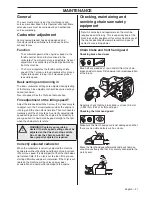 Preview for 31 page of Jonsered CS 2245 Operator'S Manual