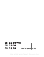 Jonsered CS 2258 Operator'S Manual preview