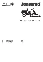 Предварительный просмотр 1 страницы Jonsered FR 2312 M Operator'S Manual