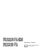 Jonsered FR2216 FA2 Operator'S Manual preview