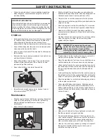 Предварительный просмотр 10 страницы Jonsered FR2216 FA2 Operator'S Manual