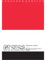 Jonsered GT2123 Operator'S Manual preview