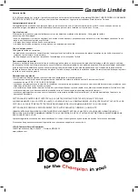 Preview for 8 page of JOOLA 19110 Instruction Manual