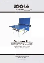 Preview for 1 page of JOOLA OUTDOOR PRO Instruction Manual