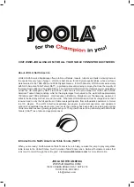 Preview for 13 page of JOOLA OUTDOOR PRO Instruction Manual