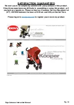 Предварительный просмотр 17 страницы Joovy Ergo Caboose 42X Series Instruction Manual