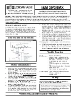 Предварительный просмотр 1 страницы Jordan Valve Mark 39 Installation & Maintenance Instructions