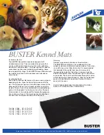 Предварительный просмотр 1 страницы Jorvet BUSTER Kennel Mats Manual