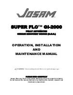 JOSAM 60305A Operation, Installation, And Maintenance Manual предпросмотр