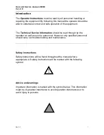 Preview for 2 page of JOSAM JO960 A Operator Instruction  And   Safety Regulations